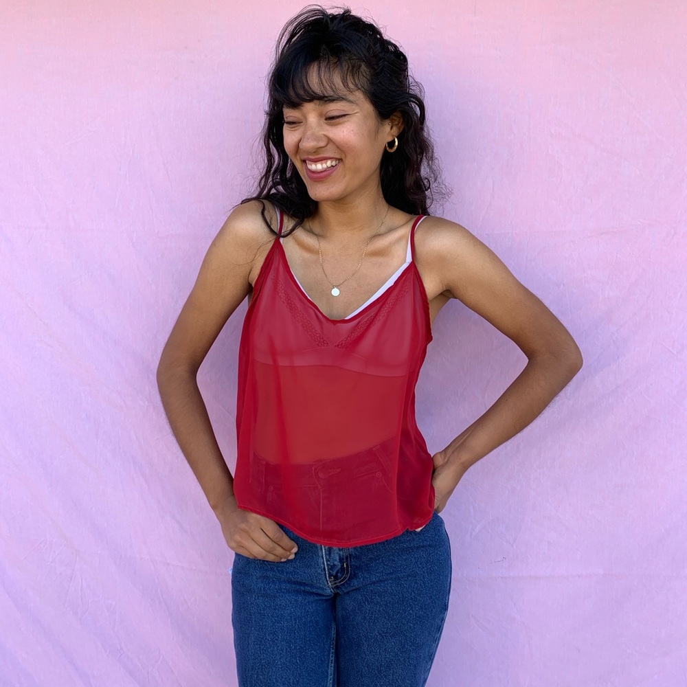 Chiffon American Apparel Cami Top - Picture 6 of 10
